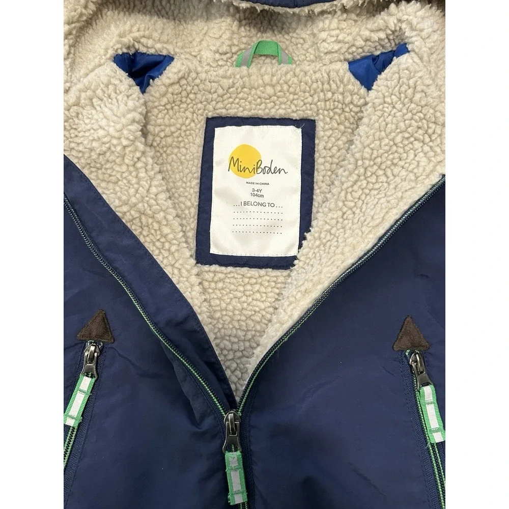 Mini Boden Kids Winter Set 2-Piece Snow Suit Jacket & Pants Sz 3–4Y | Waterproof